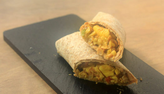 Spicy Ackee and Saltfish wrap